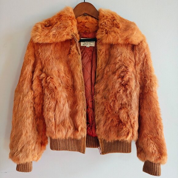 Vintage 70's Fur Bomber Jacket - Picture 7 of 9